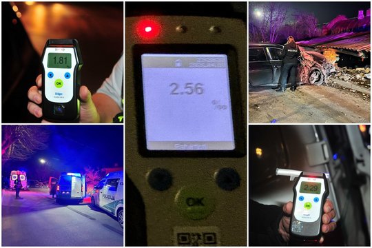 Šeštadienį visoje šalyje siautėjo girti vairuotojai – daužė mašinas, griovė pastatus, buvo ir sužalotų žmonių