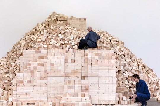 Lina Lapelytė lankytojus kvies iš 400 000 medinių kubų statyti ir griauti savitą monumentą