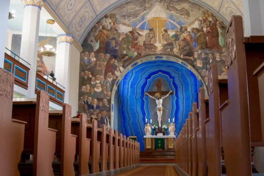 Likimas buvo žiaurus: per karą sudegė dauguma R. Pfeifferio kūrinių, bet išliko įspūdinga freska Šilutėje