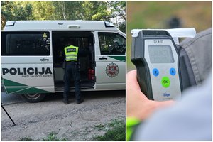 Vilniaus r. nuo kelio nuskriejo „Škoda“ – atvykus policijai vairuotojas girtėjo akyse