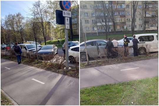 Susidūrę automobiliai Vilniuje trikdė eismą