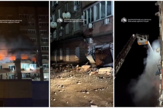 Kruvina rusų ataka Dnipro mieste: smogė į daugiabutį, parduotuvę ir automobilį