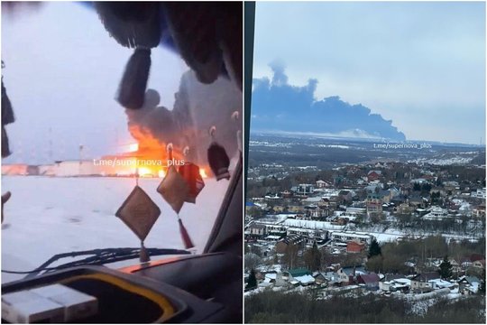 Rusiją drebino sprogimai: užsiliepsnojo infrastruktūra, strigo lėktuvų eismas