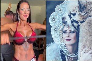 Nužudymu įtariama kultūristė J. Gaigalaitė kartą pozavo ir su rusišku kokošniku