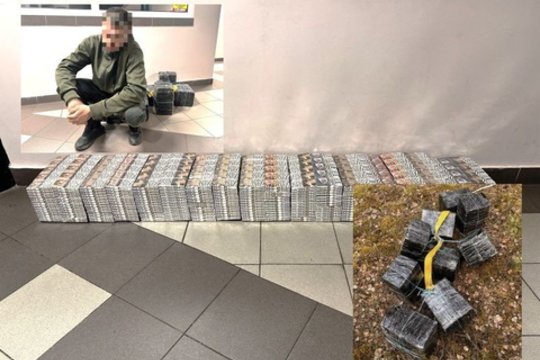 Po dvejų metų „atostogų“ lazdijietis vėl sučiuptas su baltarusiškų cigarečių nešuliais