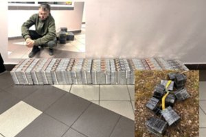 Po dvejų metų „atostogų“ lazdijietis vėl sučiuptas su baltarusiškų cigarečių nešuliais