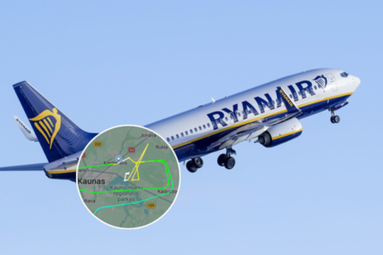 Kaune pradėjęs leistis „Ryanair“ lėktuvas staiga šovė aukštyn ir ėmė sukti ratus: paaiškino, kas atsitiko