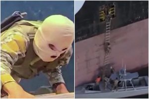 Iranas parodė, kaip užėmė du krovininius laivus Hormūzo sąsiauryje