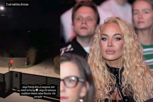 Naktį virš Oksanos Pikul namų pastebėtas dronas: paviešino įrašą