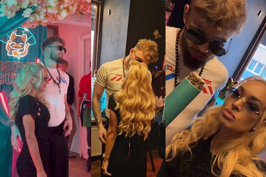 Po sužadėtuvių pirmąkart viešumoje pasirodę O. Pikul ir D. Dirkstys kaitino aistras