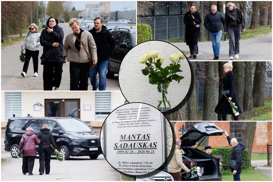 Artimųjų, bičiulių ir kolegų veiduose – ašaros: Panevėžyje jautriai atsisveikinama su Mantu Sadausku