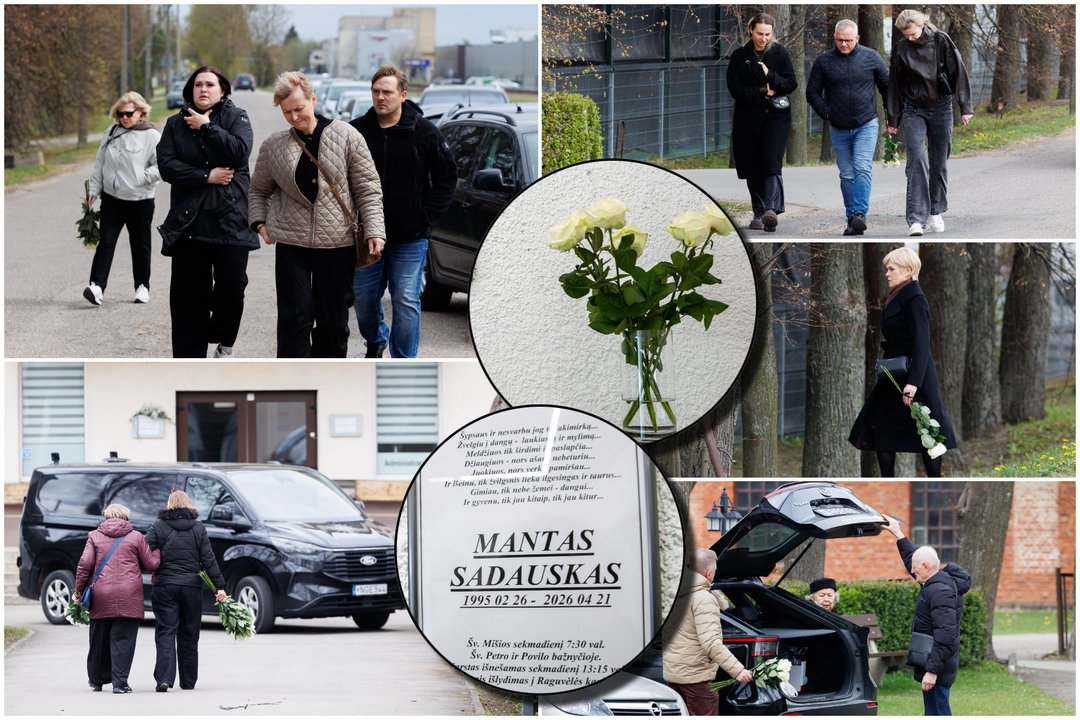 Artimieji, kolegos ir bičiuliai jautriai atsisveikina su žiauriai nužudytu paramediku M. Sadausku<br>Lrytas koliažas