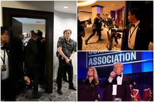 Baltųjų rūmų pokylyje – šūviai: evakuotas D. Trumpas kreipėsi į žmones, aiškėja naujos detalės apie šaulį