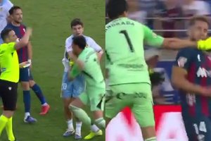 Proto užtemimas Ispanijoje – vartininkas po raudonos kortelės trenkė varžovui