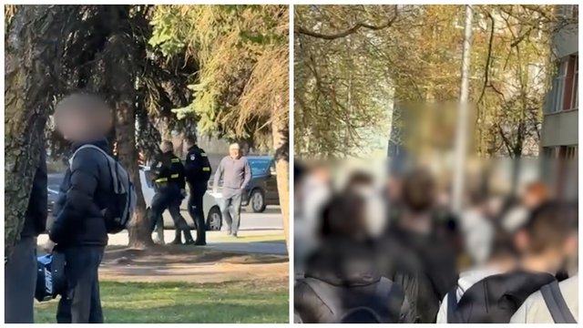 Marijampolės gimnazijoje – nepilnamečio dūriai peiliu: užfiksavo vaizdus iš įvykio vietos