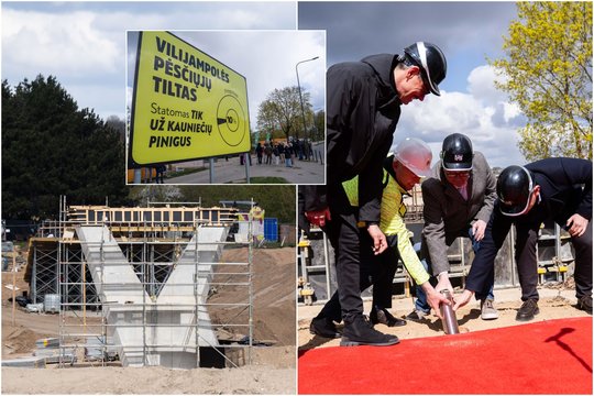Kaune kylantį tiltą lygina net su garsiuoju statiniu San Fransiske: statybų aikštelėje – svarbi proga