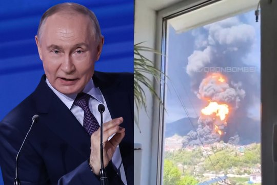 Karas Ukrainoje. V. Putinas pirmą kartą sureagavo į krizę Tuapsėje