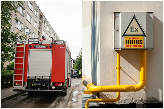 Dėl pažeisto dujų vamzdžio daugiabutyje Vilniuje buvo evakuota 17 žmonių