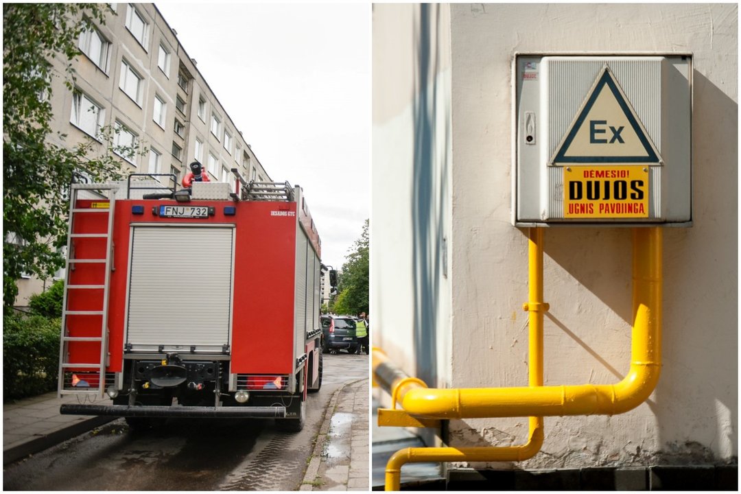 Dėl pažeisto dujų vamzdžio daugiabutyje Vilniuje buvo evakuota 17 žmonių