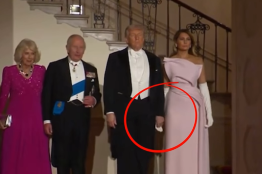 Per karališką puotą užfiksuotas Melanios Trump elgesys su Donaldu Trumpu: ekspertai paaiškino kūno kalbą