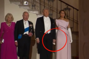 Per karališką puotą užfiksuotas Melanios Trump elgesys su Donaldu Trumpu: ekspertai paaiškino kūno kalbą