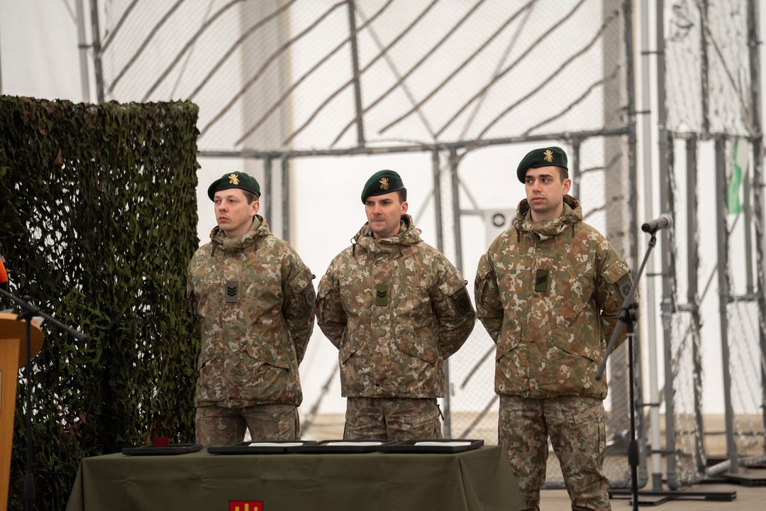  Ketvirtadienį Divizijos generolo Stasio Raštikio Lietuvos kariuomenės mokykloje Kaune oficialiai atidaryta Bepiločių sistemų mokymo centro modulinė stovykla.<br> G. Bitvinsko nuotr.