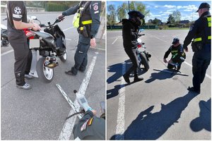 Bendras Panevėžio ir Šiaulių pareigūnų reidas: verkia 9 triukšmingų motociklų ir mopedų vairuotojai