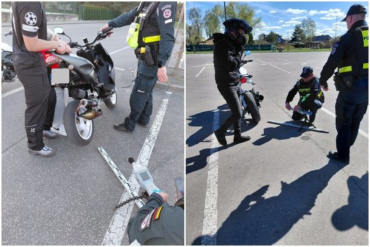 Bendras Panevėžio ir Šiaulių pareigūnų reidas: verkia 9 triukšmingų motociklų ir mopedų viruotojai