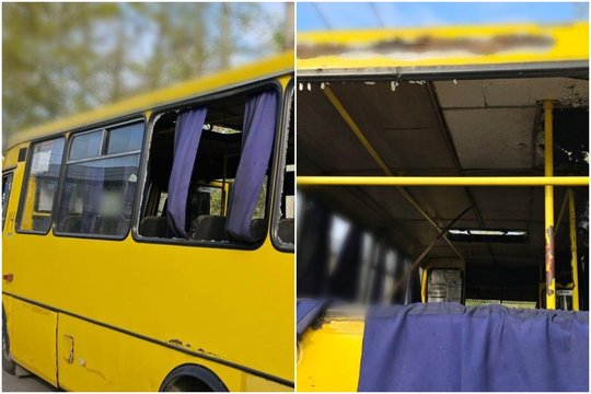 Karas Ukrainoje. Kraupus rusų smūgis autobusui: yra žuvusių