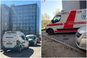 Vilniaus policijos žinia apie viename Vilniaus bute rastus tris kūnus: dviejų mirusių tapatybės nežinomos