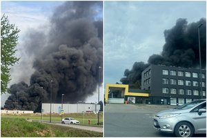 Kaune į dangų kilo juodų dūmų kamuoliai: vėl liepsnojo atliekų tvarkymo įmonė, gyventojai sulaukė įspėjimų