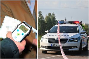 Girtas vairuotojas greta Vilniaus taranavo sunkvežimį ir nuskriejo į griovį