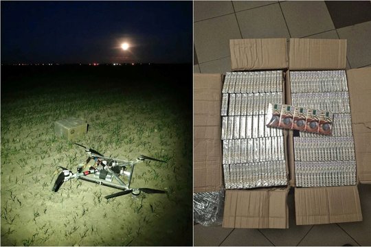 Šalčininkų r. pasieniečiai nutupdė dar dvi skraidykles su kontrabandiniais kroviniais iš Baltarusijos