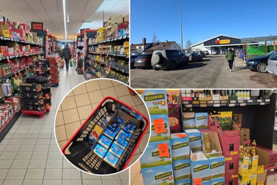 Lietuviai šturmuoja Lenkijos parduotuves: kai kuriuos produktus perka net vežimais