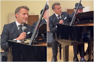 Armėnijoje – E. Macrono muzikinis šou
