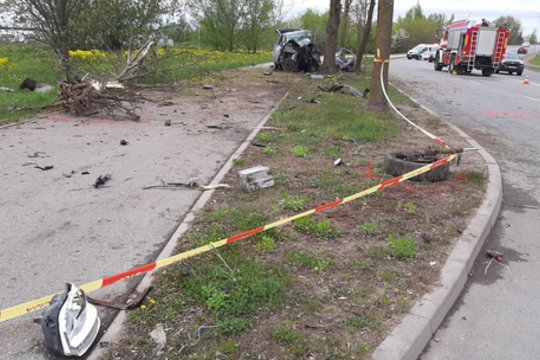 Tragiška avarija Panevėžyje: vairuotojas mirė ligoninėje