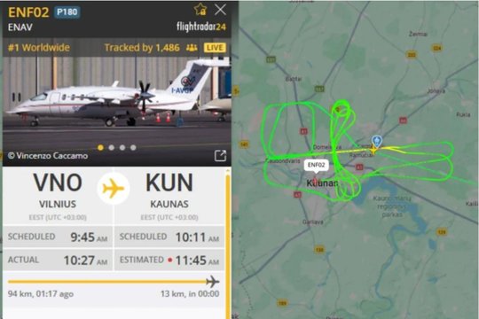 Virš Kauno keistus ratus suka lėktuvas: kas vyksta?