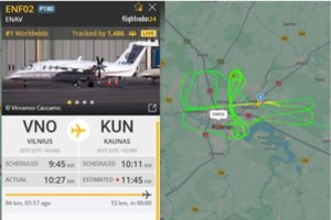 Virš Kauno keistus ratus suka lėktuvas: kas vyksta?