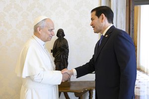 JAV teigimu, M. Rubio ir popiežiaus Leono XIV pokalbis buvo draugiškas ir konstruktyvus