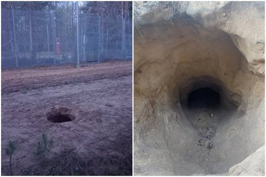 Į Lietuvą 18 migrantų atropojo iš Baltarusijos vedančiu urvu, kartu sulaikyti ir du ukrainiečiai vedliai