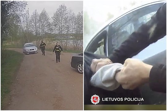 Šilalės r. – vaizdai, kaip iš veiksmo filmo: policija vaikėsi BMW, šaudė, girtas vairuotojas mušėsi su policininkais
