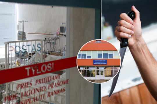 Jurbarko ligoninėje – tragiškas incidentas: peilio griebėsi vyras, jo gyvybės medikams išgelbėti nepavyko