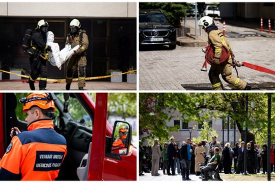 Prie Vyriausybės – inscenizuotas sprogimas ir kilęs gaisras: I. Ruginienę nuvedė į saugią patalpą