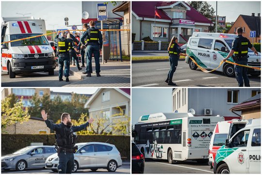 Panevėžyje autobusas mirtinai sužalojo moterį: kadrai iš nelaimės vietos