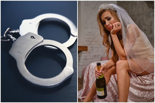 Suvalkuose – netikėta vestuvių baigtis: nuotaką su vestuvine suknele išsivedė policija