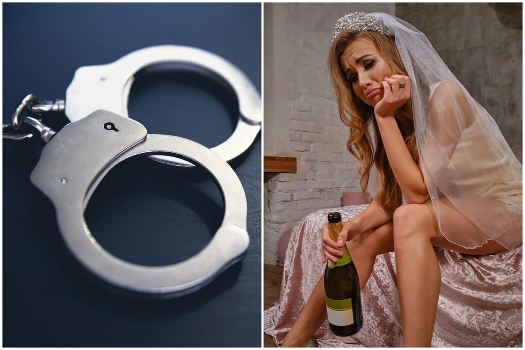 Suvalkuose – netikėta vestuvių baigtis: nuotaką su vestuvine suknele išsivedė policija