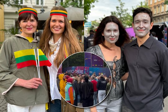 Prasidedant „Eurovizijos“ fiestai – šurmulys prie arenos: atvykę lietuviai kaustė žvilgsnius