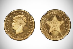 Legendinė 4 dolerių moneta parduota už 2 100 000 dolerių