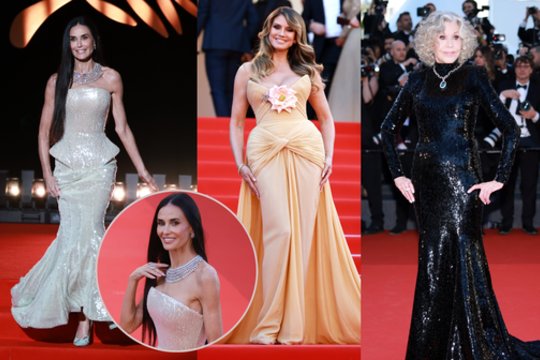 Į Kanų kino festivalio atidarymą plūdo pasaulio grietinėlė: gerbėjai susirūpino dėl Demi Moore išvaizdos