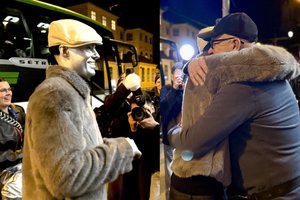 Po patekimo į „Eurovizijos“ finalą Lion Ceccah puolė į artimųjų glėbį: pasveikinti atvyko ir tėtis
